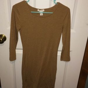 Tan long sleeve dress